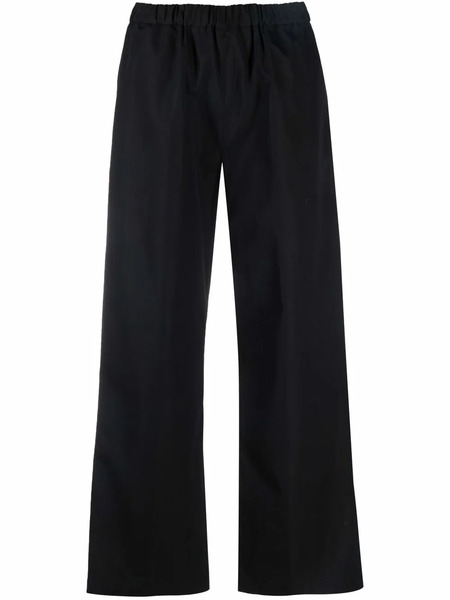  Aspesi Poplin Wide-leg Trousers - Black 