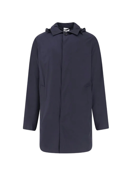  Aspesi Removable-hood Waterproof Coat - Blue 