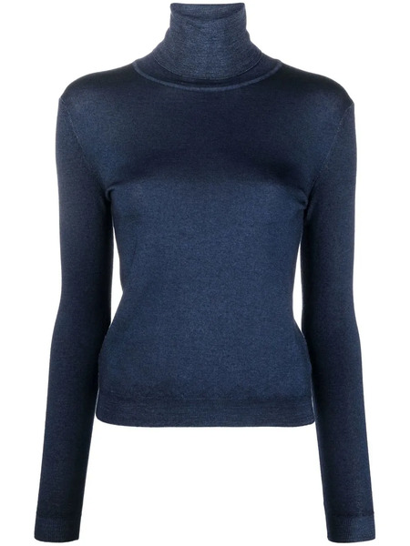  Aspesi Roll-neck Knit Jumper - Blue 