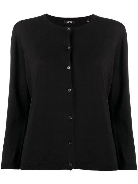  Aspesi Round-neck Cardigan - Black 