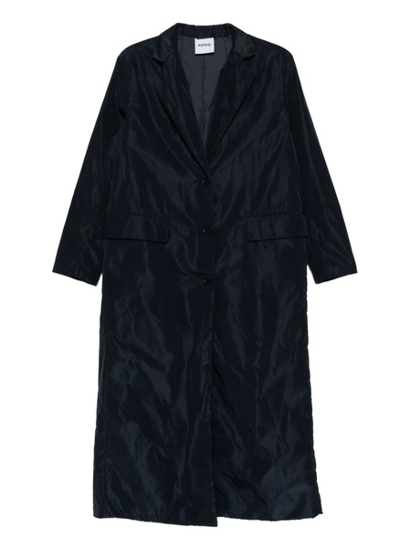  Aspesi Single-breasted Buttoned Coat - Blue 