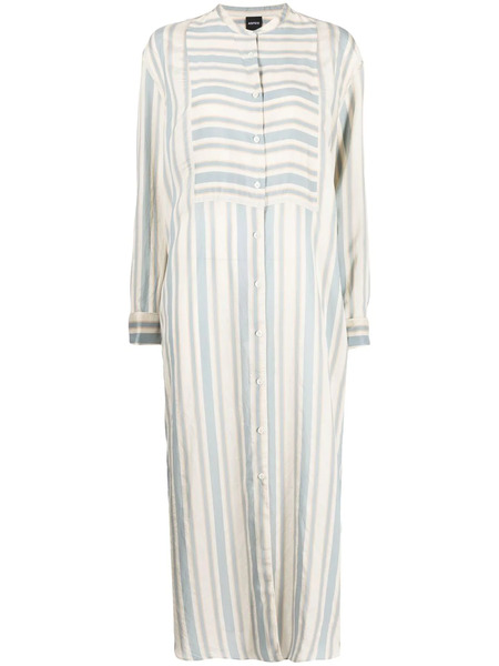  Aspesi Stripe-print Shirt Dress - Blue 