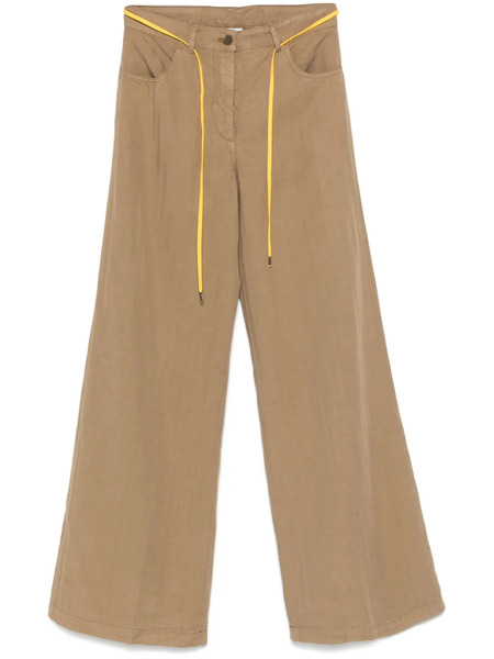  Aspesi Striped Wide-leg Trousers - Brown 