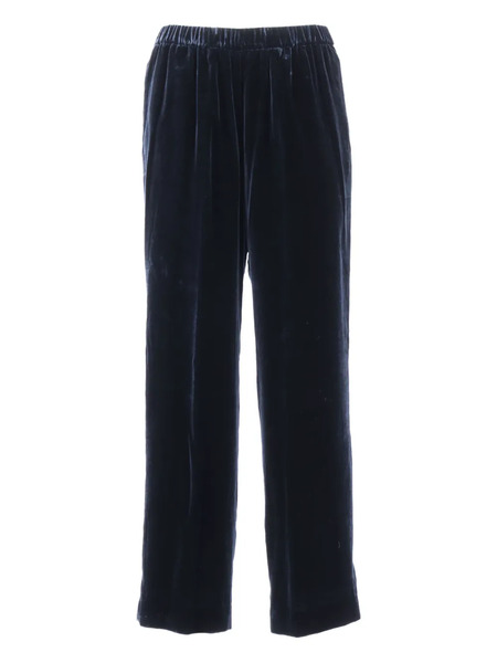  Aspesi Velvet Cropped Trousers - Blue 