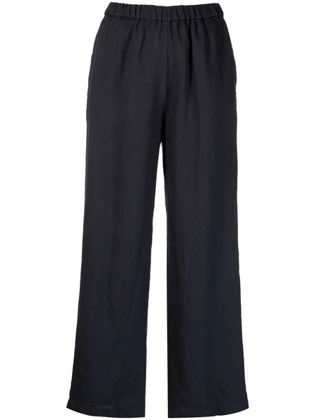  Aspesi Wide-leg Linen Trousers - Blue 