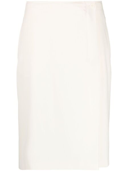  Aspesi Wrap-front Midi Skirt - Neutrals 