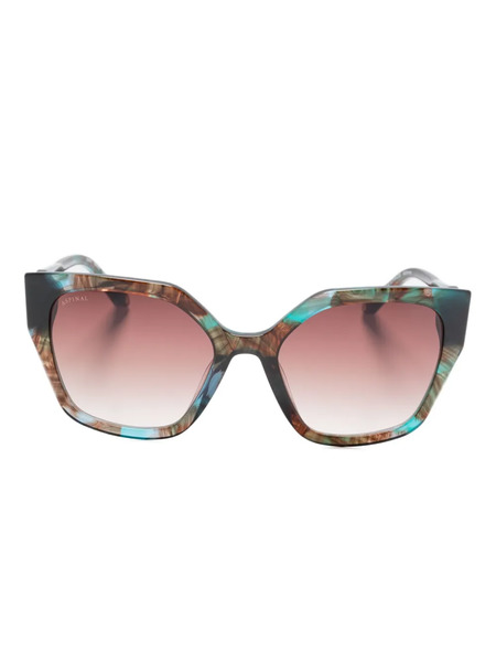  Aspinal Of London Butterfly-frame Sunglasses - Blue 