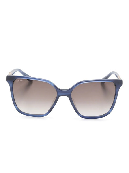  Aspinal Of London Ellen Square-frame Sunglasses - Blue 