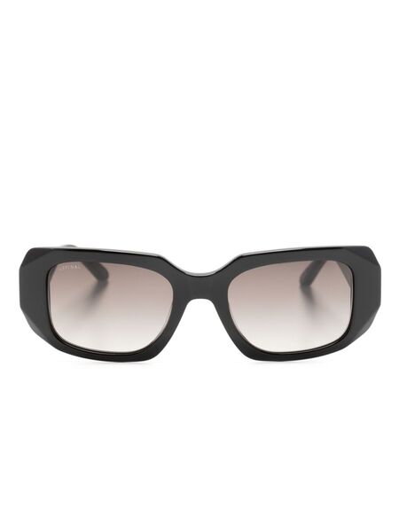  Aspinal Of London Kiran Rectangle-frame Sunglasses - Black 