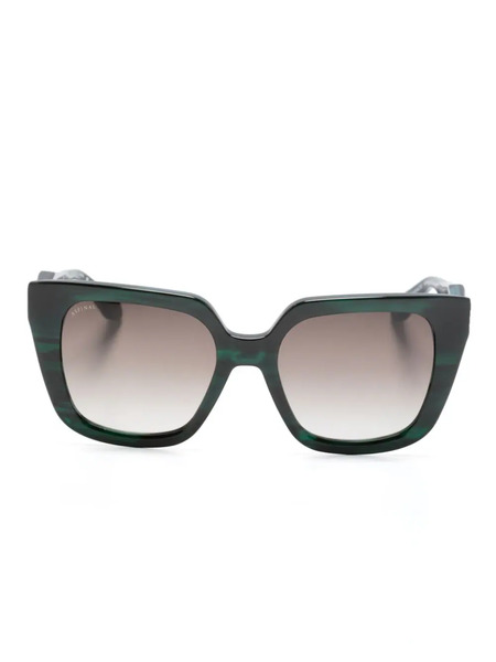  Aspinal Of London Liane Square-frame Sunglasses - Green 