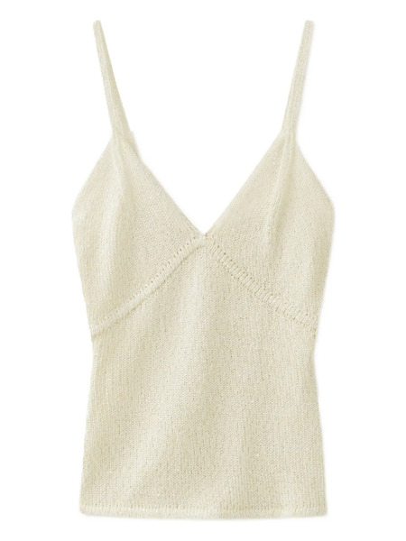  Asta Resort Carolina V-neck Top - Neutrals 