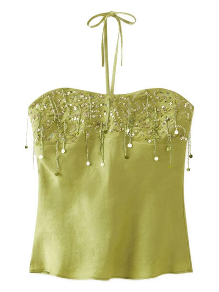  Asta Resort X Yasmin Centre-back Zip Top - Green 