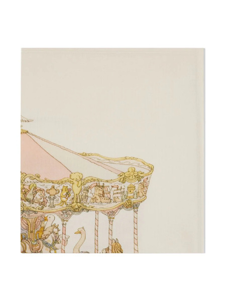  Atelier Choux Carousel-print Cotton Blankets (pack Of Three) - Neutrals 