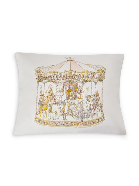  Atelier Choux Carousel-print Cotton Cushion - Neutrals 