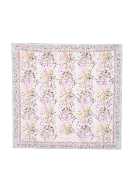  Atelier Choux Floral-print Organic-cotton Blanket - Pink 