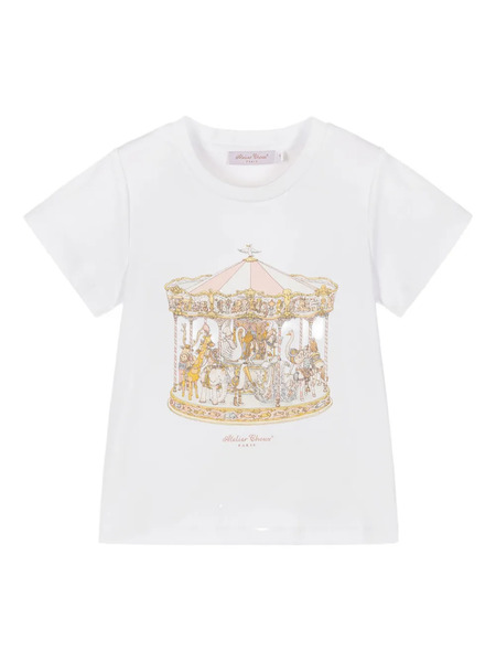  Atelier Choux Graphic-design T-shirt - White 