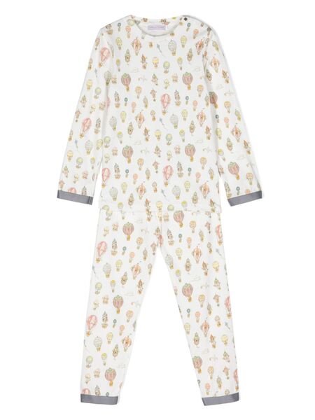  Atelier Choux Graphic-print Cotton Pajamas - White 