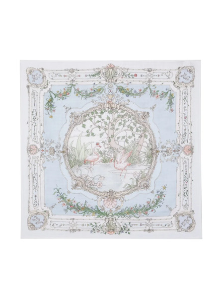  Atelier Choux Graphic-print Organic-cotton Blanket - White 