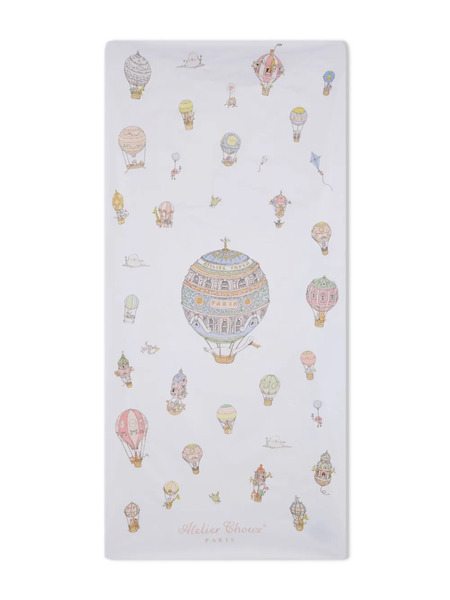  Atelier Choux Hot Air Ballons Blanket - White 