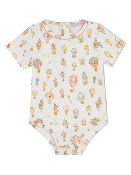  Atelier Choux Hot Air Balloons Cotton Bodysuit - Neutrals 