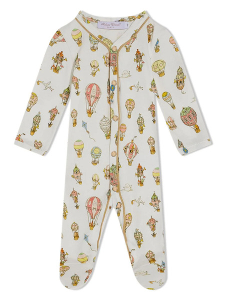  Atelier Choux Hot Air Balloons Organic Cotton Pyjama - Neutrals 
