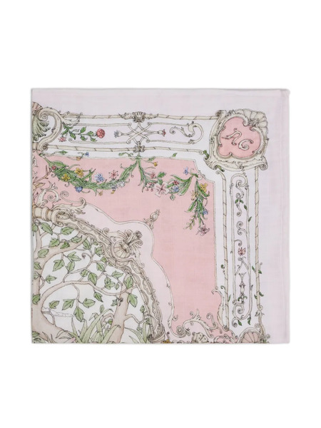  Atelier Choux Illustration-print Organic Cotton Blanket - Pink 