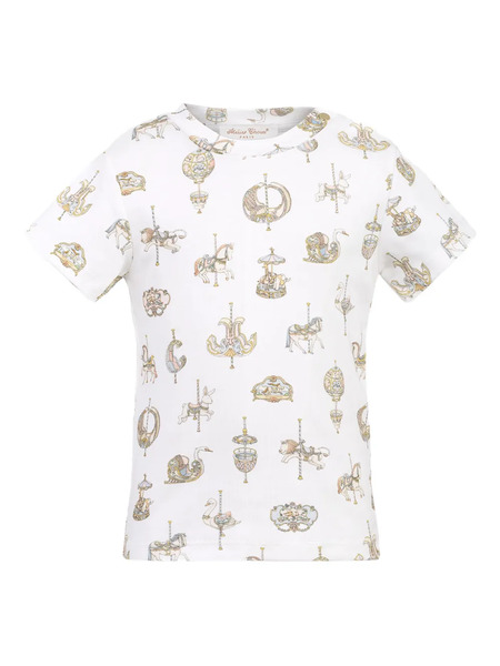  Atelier Choux Illustrations Round-neck T-shirt - White 