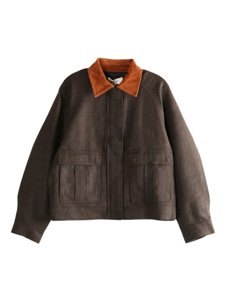  Atelier New York Collared Pocket Jacket - Brown 