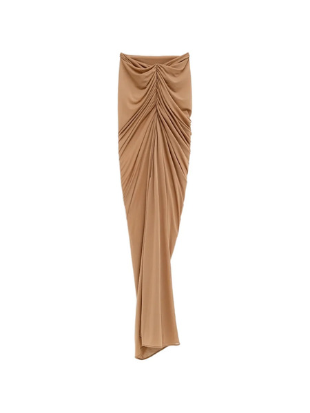  Atlein Draped-effect Skirt - Brown 