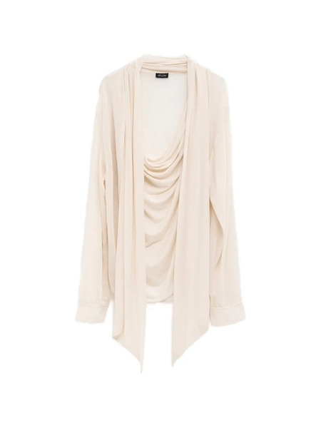  Atlein Draped Open Blouse - Neutrals 