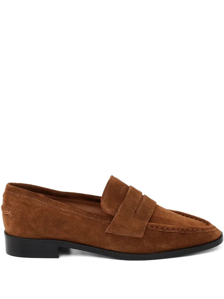  Atp Atelier Airola Almond-toe Strap Loafers - Brown 