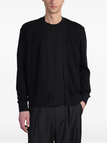  Attachment Cotton Cardigan - Black 