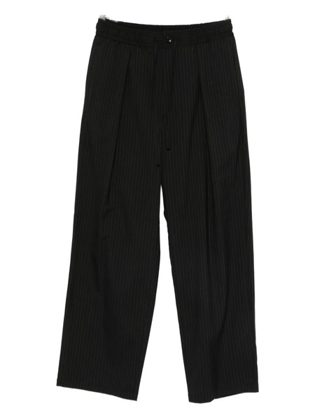  Attachment Pinstripe-pattern Trousers - Black 
