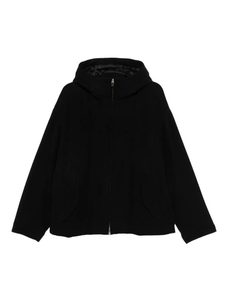  Attachment Shaggy Padded Hooded Jacket - Black 