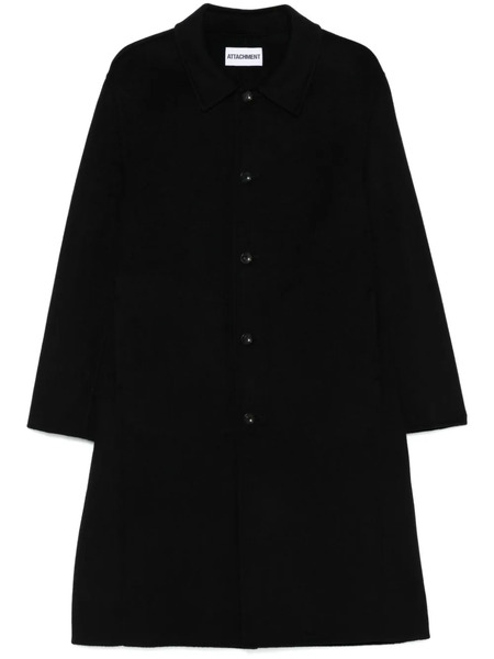  Attachment Single-breasted Coat - Black 
