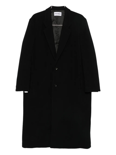  Attachment Single-breasted Coat - Black 