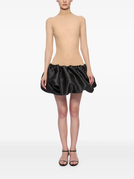  Atu Body Couture High-neck Ruffled Dress - Neutrals 