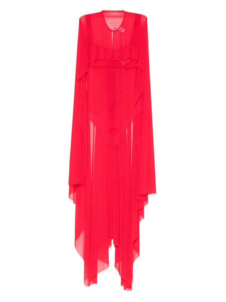  Atu Body Couture Semi-sheer Bodysuit - Red 