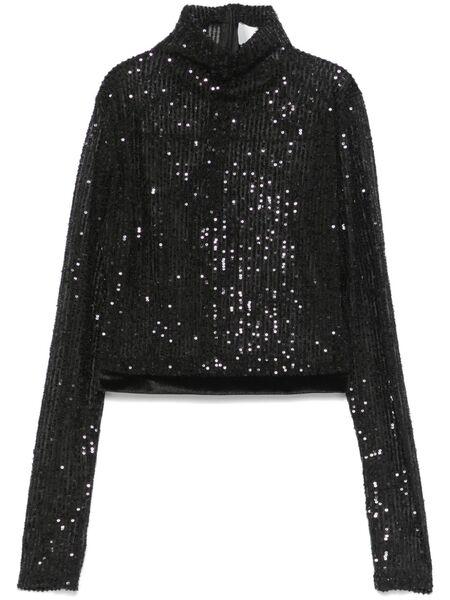  Atu Body Couture Sequinned Blouse - Black 