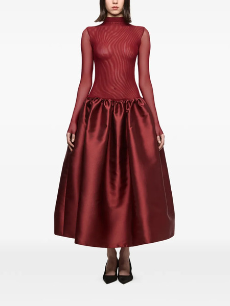 Atu Body Couture Sheer Ruffled Dress - Red 