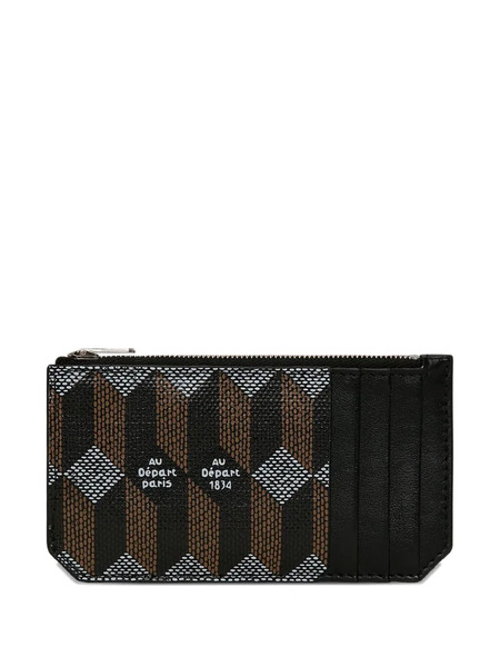  Au Départ Geometric-pattern Cardholder - Black 