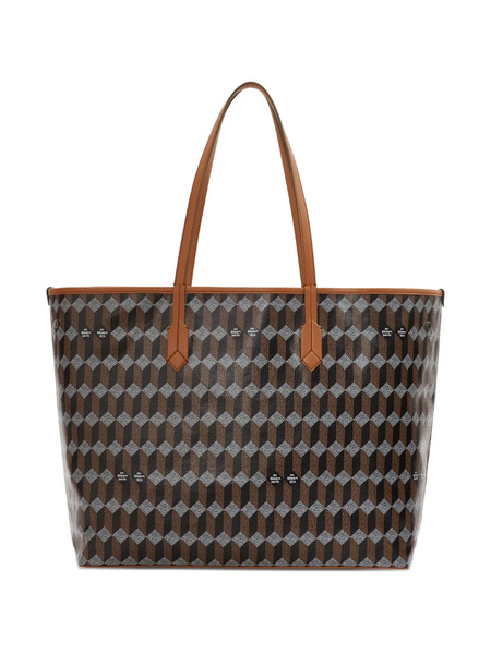  Au Départ Geometric-pattern Tote Bag - Brown 