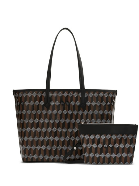  Au Départ No.47 Geometric Pattern Tote Bag - Brown 