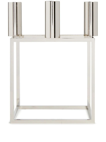 Audo Kubus Metal Candle Holder - Silver 