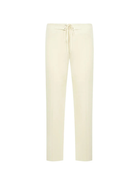  Auralee Drawstring-detail Wool Trousers - Neutrals 