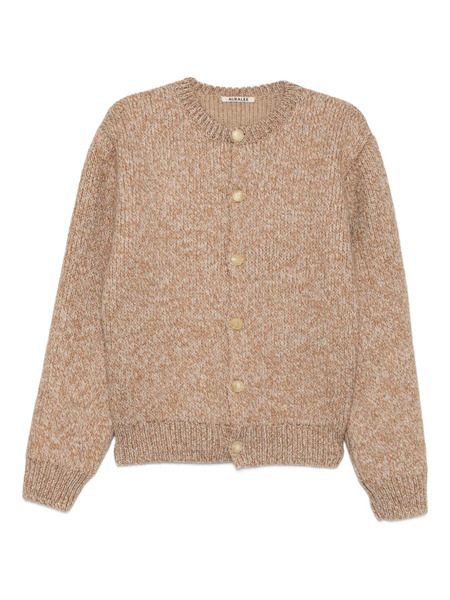  Auralee Gauge Crew-neck Cardigan - Neutrals 
