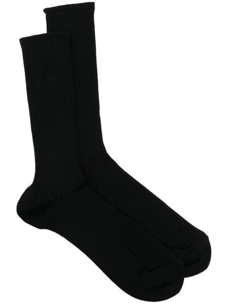  Auralee Giza Ribebd Ankle Socks - Black 