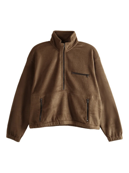  Auralee Half-zip Fleece Sweatshirt - Brown 