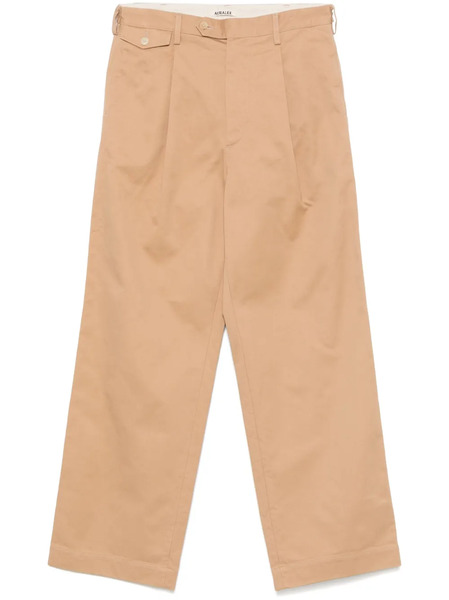  Auralee Pleat-detail Chinos - Neutrals 