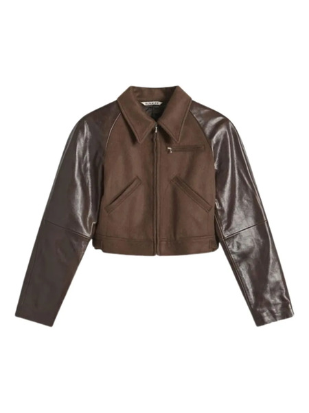  Auralee Pointed-colar Jacket - Brown 